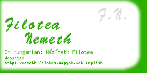 filotea nemeth business card